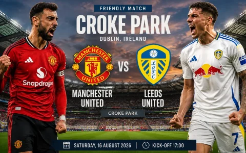 MU vs Leeds di Croke Park: Laga Pramusim Bersejarah Berebut Trofi