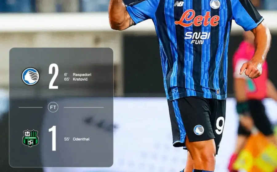 Atalanta Menang 2-1 atas Sassuolo di Debut Serie A Sarri