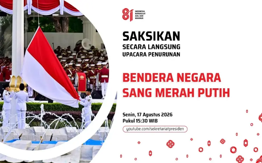 Upacara Penurunan Bendera HUT ke-81 RI di Istana Merdeka
