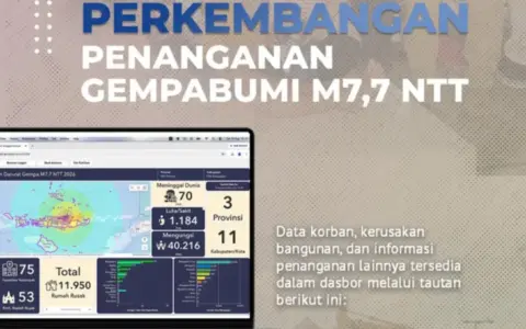 BNPB Luncurkan Dashboard Pemantauan Penanganan Gempa NTT