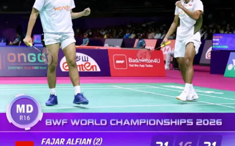 Fajar/Fikri Melaju ke Perempatfinal BWF World Championships 2026