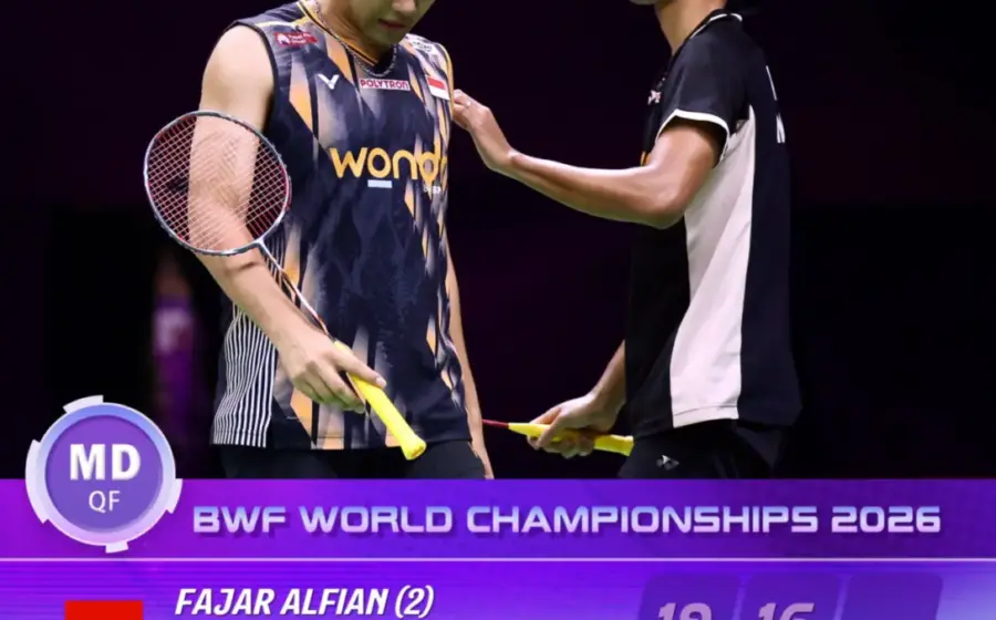 Fajar/Fikri Terhenti di Perempatfinal Kejuaraan Dunia BWF 2026