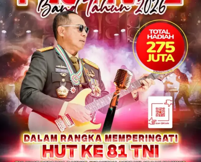 Festival Band HUT ke-81 TNI, Total Hadiah Rp275 Juta