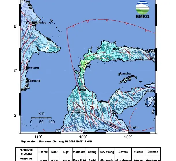 Gempa M6,2 Guncang Parigi Moutong, Getaran Terasa hingga Palu
