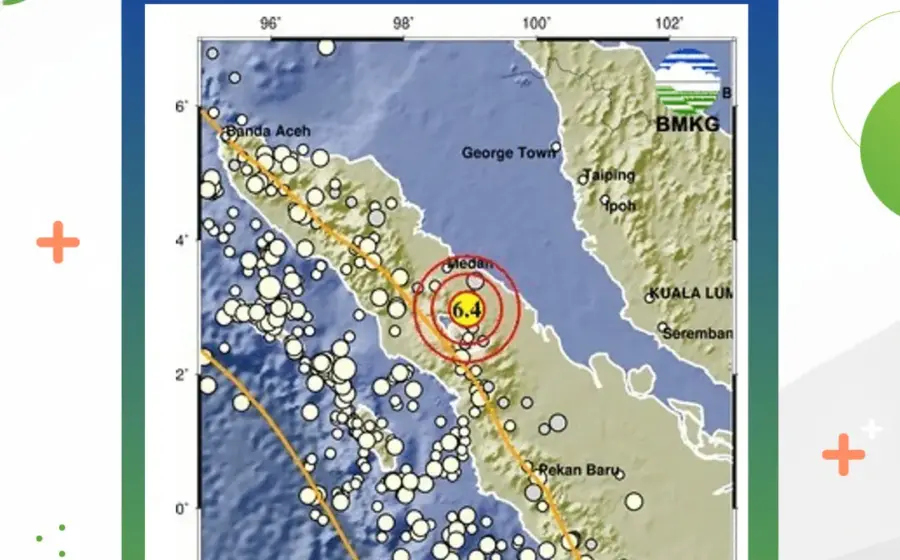 Gempa M6,4 Guncang Simalungun Sumatera Utara, Getaran Terasa hingga Medan