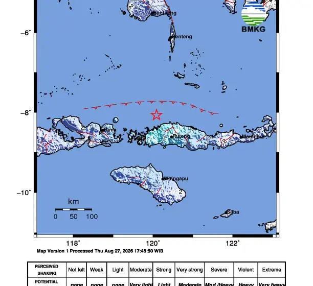 Gempa M5,2 Guncang Laut Timur Laut Labuan Bajo