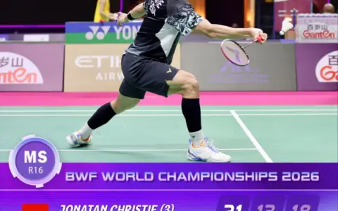 Jonatan Christie Tersingkir dari Kejuaraan Dunia BWF 2026