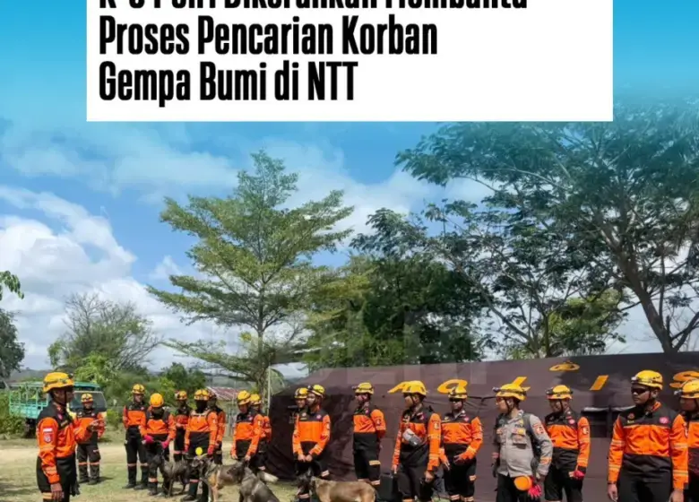Polri Kerahkan Tim K-9 SAR Cari Korban Gempa NTT di Manggarai