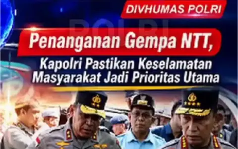 Kapolri Tinjau Posko Pengungsian Gempa NTT di Manggarai