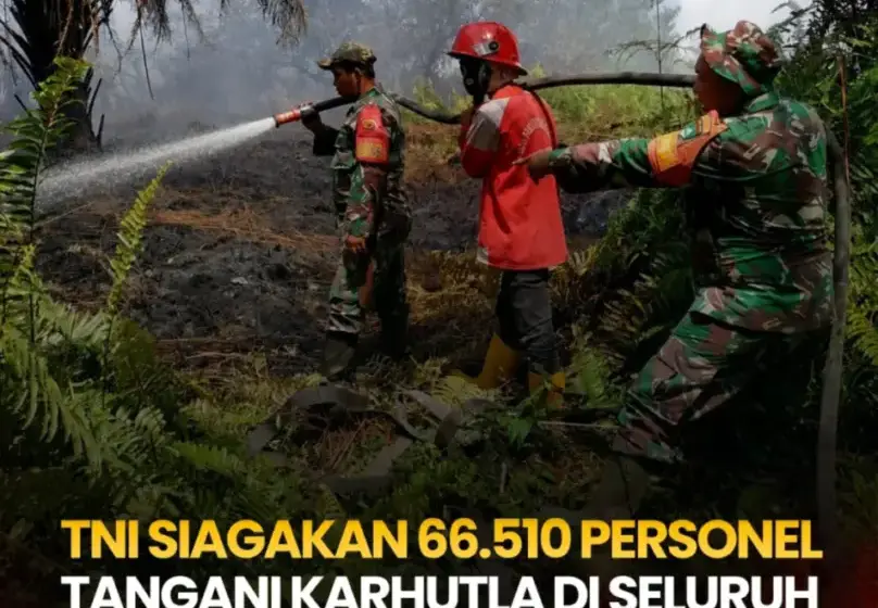 TNI Siagakan 66.510 Personel Hadapi Karhutla