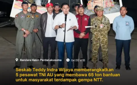 Kemensos Kirim 65 Ton Logistik Tambahan ke NTT, Total Capai 253 Ton