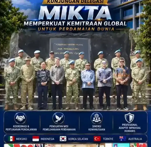 Delegasi MIKTA Kunjungi Pusat Misi Perdamaian TNI di Sentul