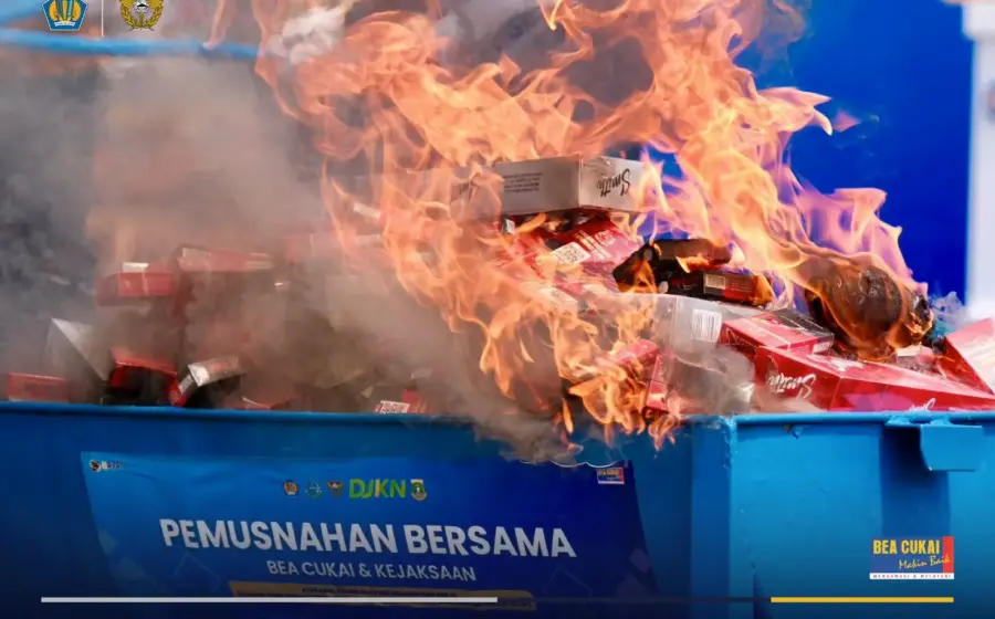 Bea Cukai Bogor Musnahkan 10,2 Juta Batang Rokok Ilegal