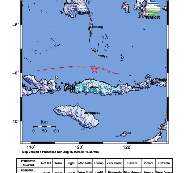Gempa M5,2 Guncang Ruteng Manggarai, Tak Berpotensi Tsunami