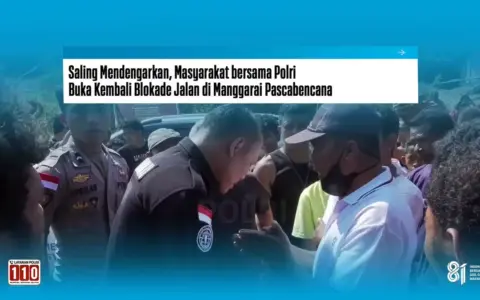 Warga Wae Pesi Blokir Jalan karena Bantuan Gempa Belum Tiba