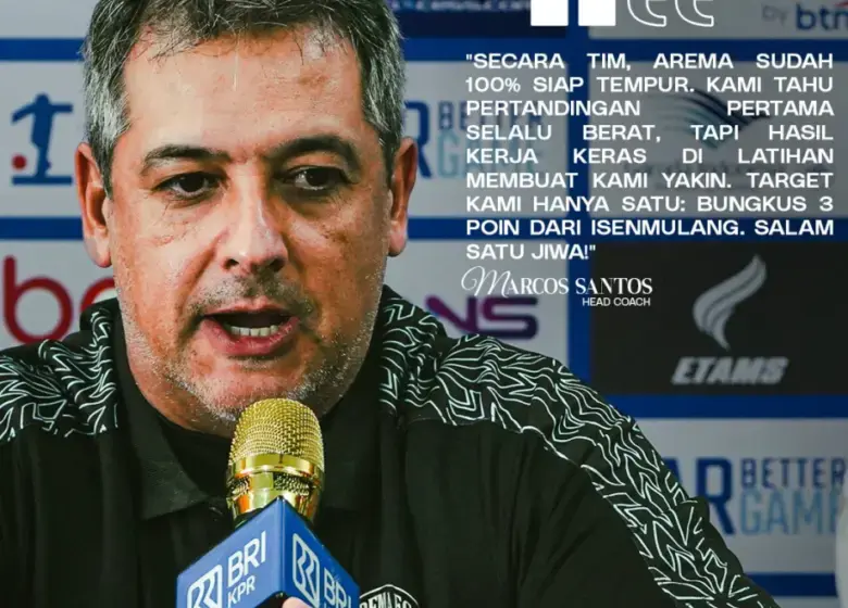 Arema FC Hajar Isenmulang Kalteng 4-0 di Laga Perdana BRI Super League