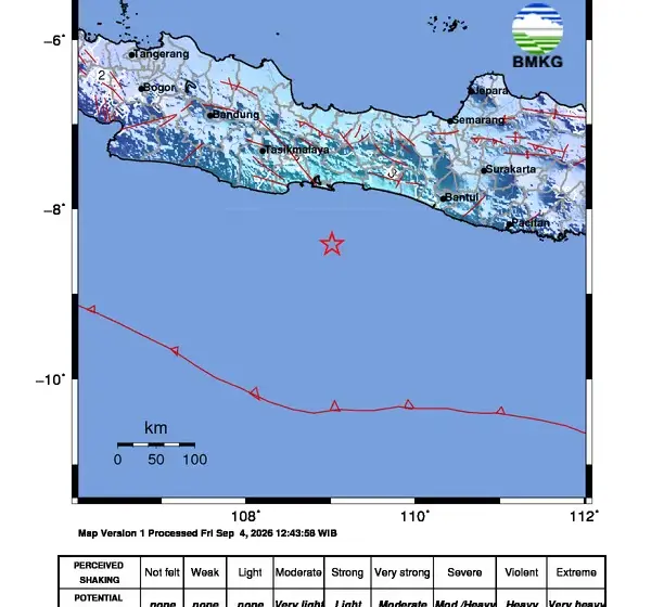 Gempa M5,4 Guncang Laut Selatan Cilacap, Getaran Terasa hingga Bantul dan Kebumen