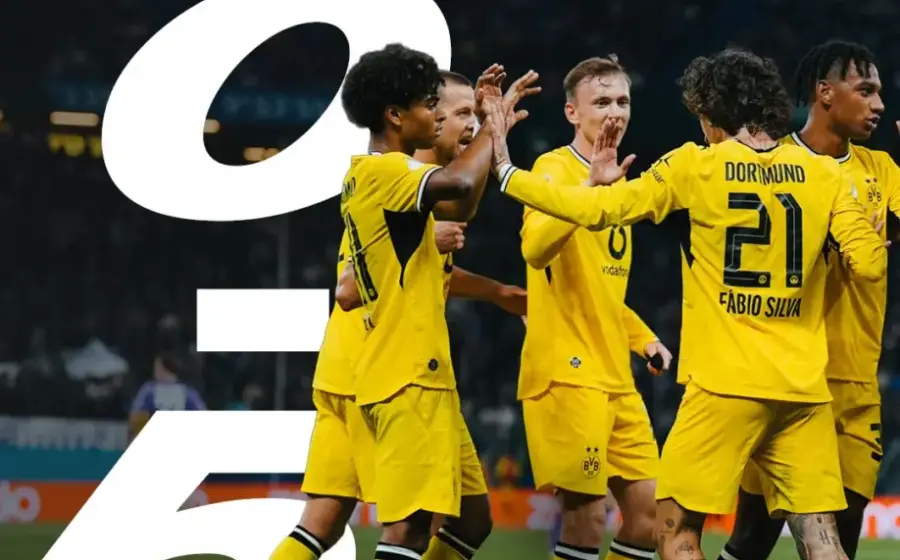 Borussia Dortmund Lumat HEBC 5-0 di DFB Pokal, Nwaneri Ikut Nonton