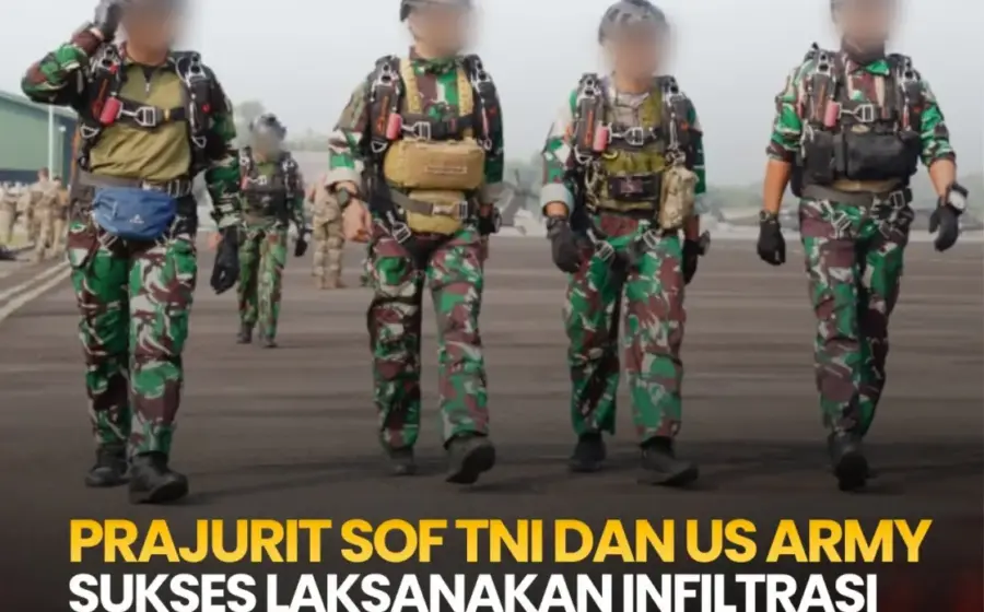 13 Personel SOF TNI-US Army Lakukan Infiltrasi Udara di SGS 2026